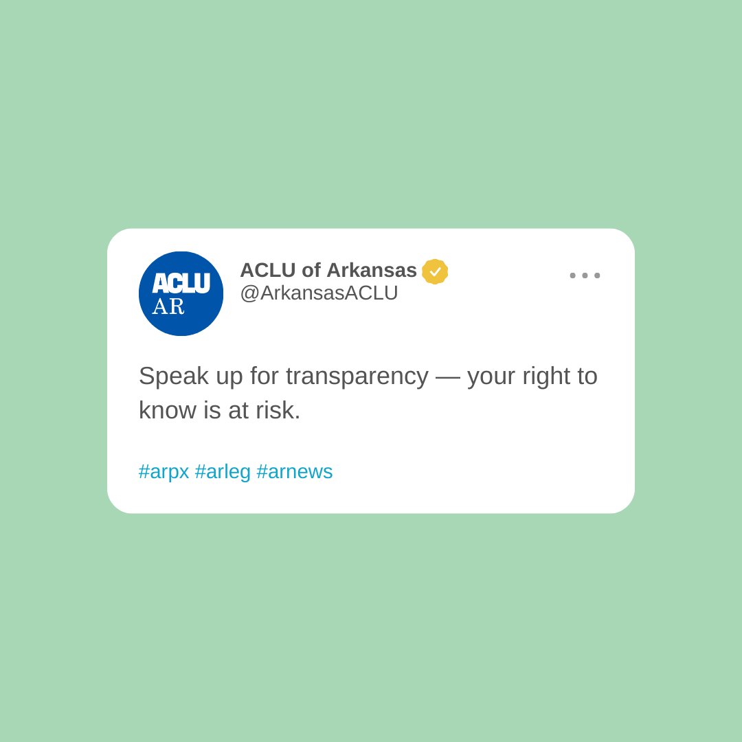 Our right to know what our government is doing with our tax dollars is in serious jeopardy in a special session that starts tomorrow. Contact your legislators to support our right to transparency. 

☎️ House: (501) 682-6211  
☎️ Senate: (501) 682-2902