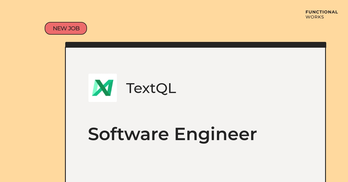 Job Opportunity 🔥 💼 Software Engineer 🏢 TextQL 💰 Flexible salary 🖥️ Work with Haskell, TypeScript & Svelte Check out the details and apply now 👇 functional.works-hub.com/jobs/software-… #newyork #haskell #typescript