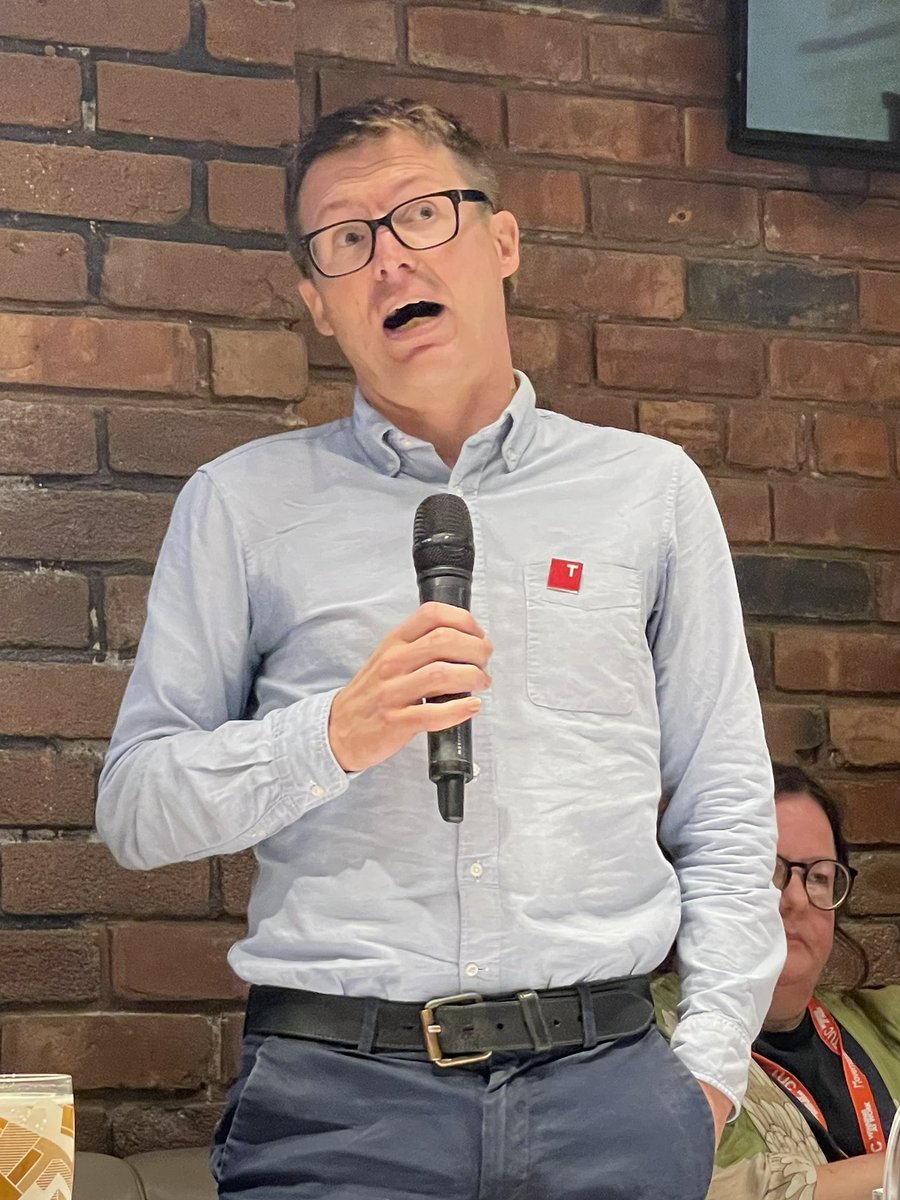 At our fringe, Neil Todd of <a href="/ThompsonsLaw/">Thompsons Solicitors</a> talks us through the Minimum Service Levels code of practice just issued by the Govt, which outlines the ‘reasonable steps’ expected of trade unions once a work notice is issued: this is about “union busting”, he says. #TUC23