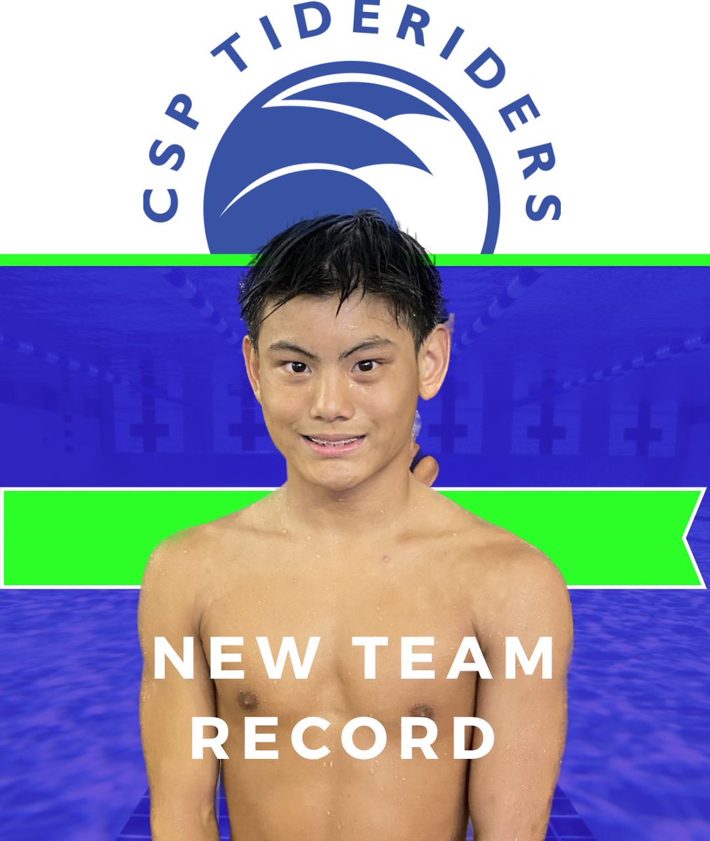 CSPTideriders's tweet photo. Austin breaks the 13-14 Boys 100 Fly Team Record https://t.co/DWXNv5s6kG