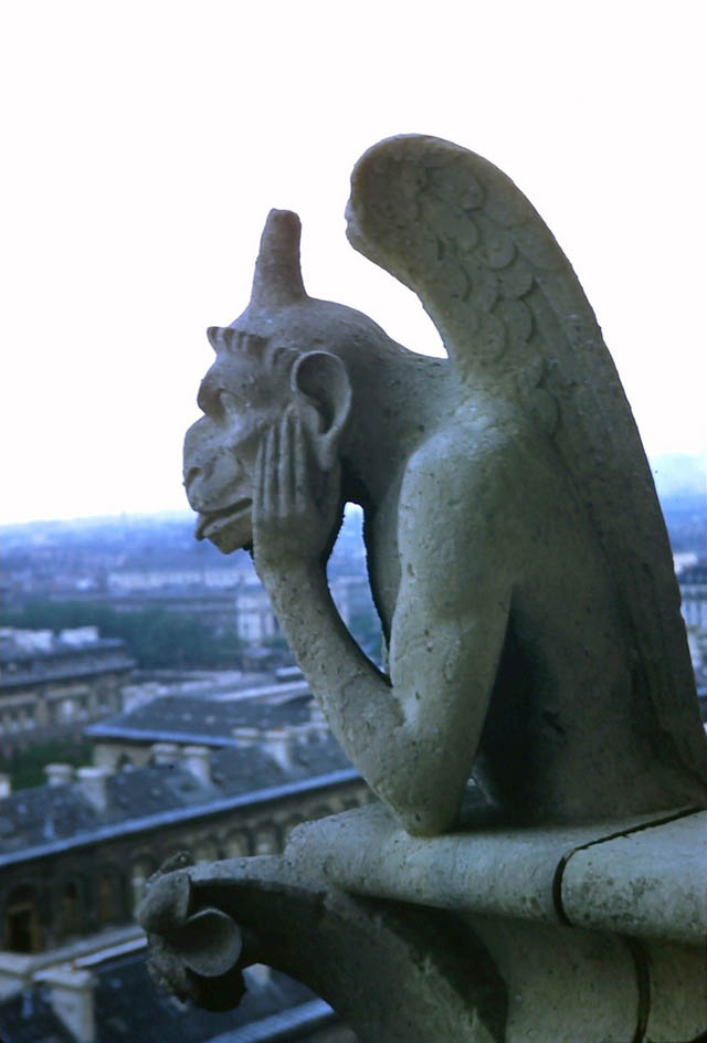 La Stryge de Notre-Dame. 
Années 1950,  Paris