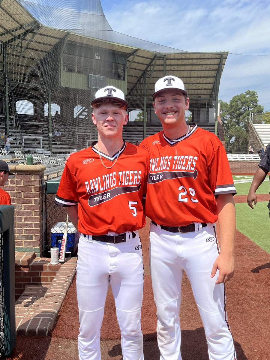 F: <a href="/Rawlings_Tigers/">Rawlings Tigers</a> Tyler 18U 13, East Texas Titans 18U 2
PoG: <a href="/Toddhouse145/">Todd</a> 3-3, 2B, 3 RBI | <a href="/Landon_Miller29/">Landon Miller</a> 2-2, 3B, RBI, HBP
