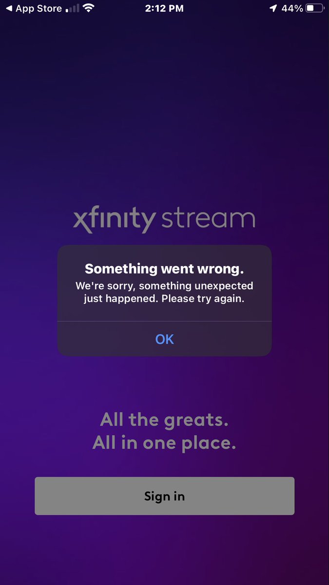 Deploreable1's tweet image. #XfinityStream - Garbage company, stream still not working.  No statement, nothing. Comcast doesn’t care.  
#Comcast #ComcastSucks