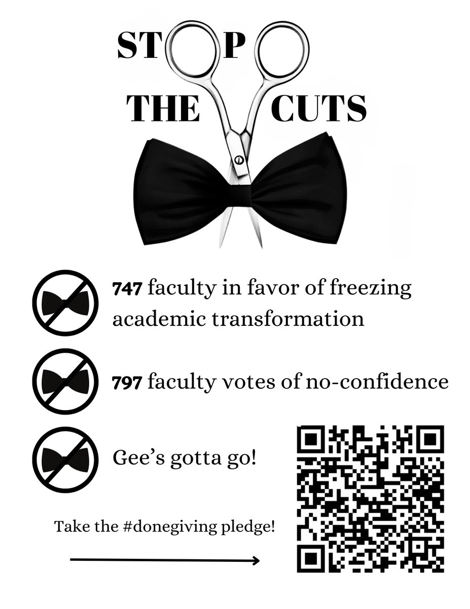 CarisaCollins's tweet photo. ACTION ALERT: WVU BOG meets this wk to decide fates for 2 dozen depts, their faculty, staff & students. Student Services to face cuts in days, too.
Here’s 1 thing to do today: Tell WVU BOG you’re #DoneGiving $ until they fix this #WVUMistake
Sign Pledge: https://t.co/0DNGsLzYGP https://t.co/5YblRsN8ah