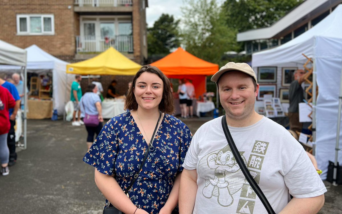 RichardShawLD's tweet image. Me, @sophthor and Keiko 🐶 really enjoyed the Village Market at Greenhill Library this afternoon. We managed to avoid the rain and we came away with some lovely chocolates, cheese and some baklava pastries too! 😋