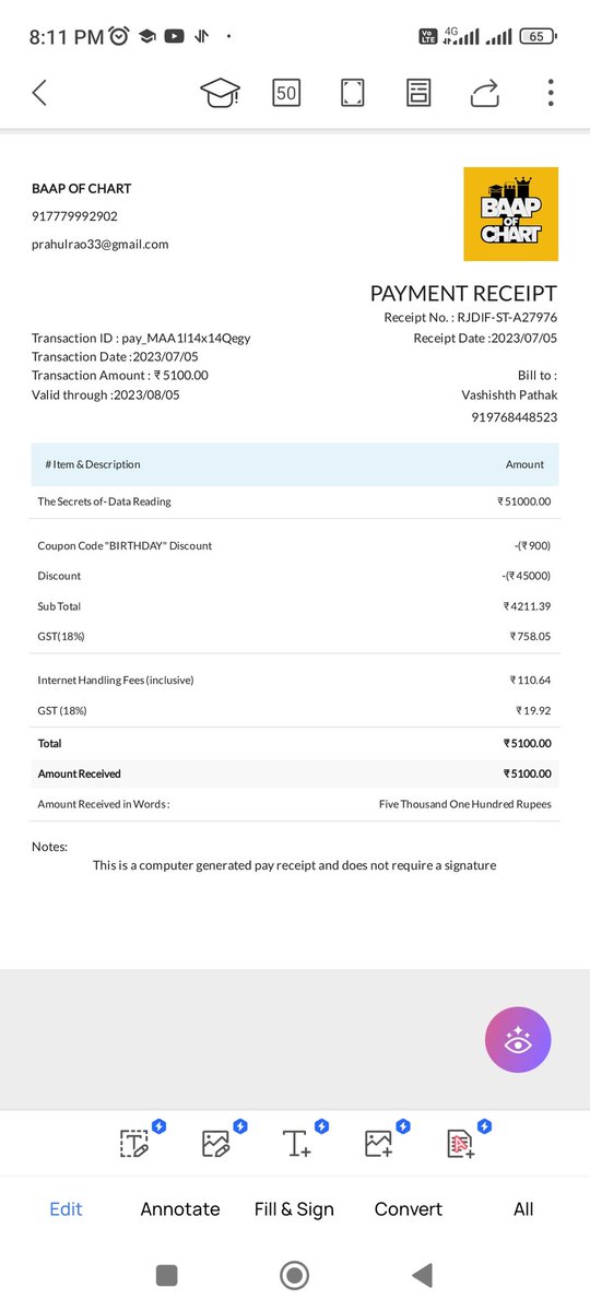 PathakVashisht1's tweet photo. @baapofchart @Shailesh_singh4 Nasir Sir I purchased your Data Reading secret cource at the time of your birthday. In which you have promised to give sure shot gift to purchaser. Long time has been passed I still didn't received any gift you are requested to send the same as soon as possible. https://t.co/50cGGx3N4y