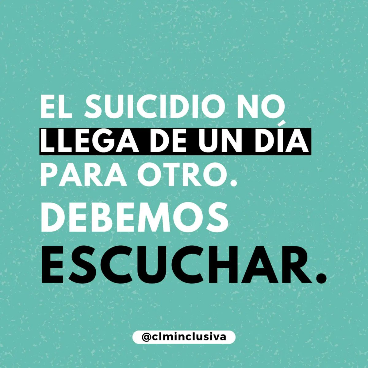 Clm_inclusiva's tweet photo. Hay salida. Por favor, si necesitas ayuda, PÍDELA ❤️‍🩹

📞 024. Línea de atención a la conducta suicida

📞 717 003 717. Teléfono de la esperanza

#suicidio  #stopsuicidios #trauma #terapia #terapiaonline #depresion #ansiedad #duelo
#DiaMundialPrevencionSuicidio https://t.co/BaSNhUFHYv