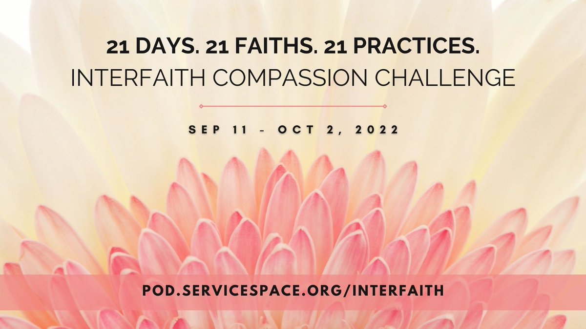 mindandlife's tweet photo. The global 21-day Interfaith Compassion Challenge starts today! Register &amp; explore different ways to bring the timeless virtue of #compassion into our lives—and weave together a tapestry of collective wisdom with kindred spirits. https://t.co/uE0yhsfv3w
#Compassion911 https://t.co/R3vupjjIXs