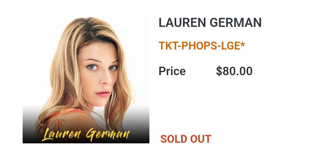 Wow! #LaurenGerman is sold out across the board for #Lucifer Con in Chicago! (Autos and photos, single and duo with Tom) 🤩