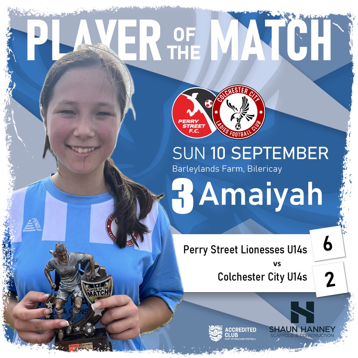 Our U14s started the season away at Perry Street in the excessive heat. We started brightly, but Perry Street showed their quality, resulting in a 6-2 win to the home side. Amaiyah put in a battling performance in defence &amp; was awarded the U14s POTM.

#eagles #colcitylfc ❤️🖤🦅⚽️