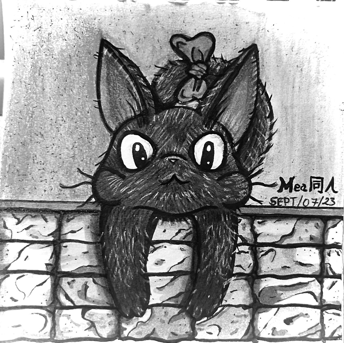 Meadoujin's tweet photo. 🐈‍⬛ Where are all my black cat fans at!? Who owns a black cat!? Tell me about your baby!

#jiji #kikisdeliveryservice #blackcat https://t.co/nPdgAJEOTT
