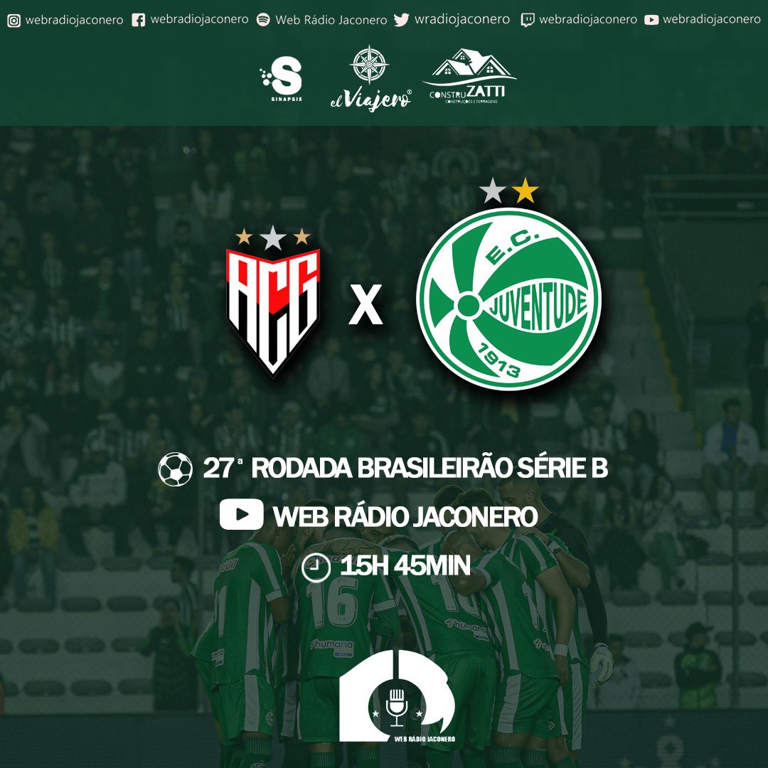 WRadioJaconero's tweet photo. HOJE TEM TRANSMISSÃO AO VIVO, COM IMAGENS E GRATUITO!

Acesse a DALE (no App ou no navegador) e torça com a gente! https://t.co/gTK9s6aGGN
