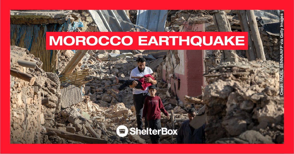 ShelterBox's tweet photo. We are sending an emergency assessment team to #Morocco following a powerful #earthquake that hit the region Friday night. 

To learn more, visit https://t.co/3IZ2czK2Vu https://t.co/TJd5bF55pi