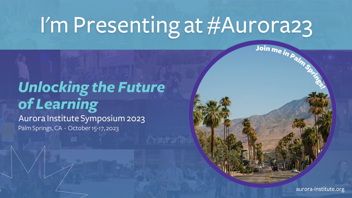 Calling all educators and change-makers! I'm honored to be a co-presenter along with my colleague @sarahlynnsnipes at #Aurora23. Let's gather to share ideas and inspire each other for a brighter future in education. Register now: bit.ly/AttendSymposiu… #Presenter #CompetencyEd