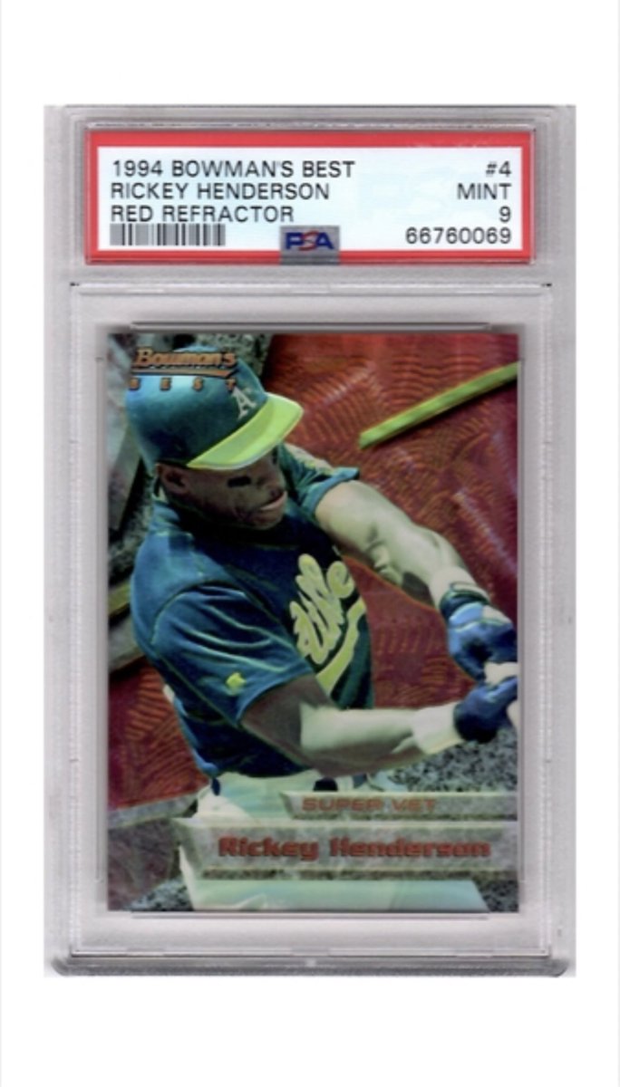 5toolshow's tweet image. Hello #hobbytwitter . Show off some Rickey’s today. @GoatJerseys #rickeyhenderson #refractor