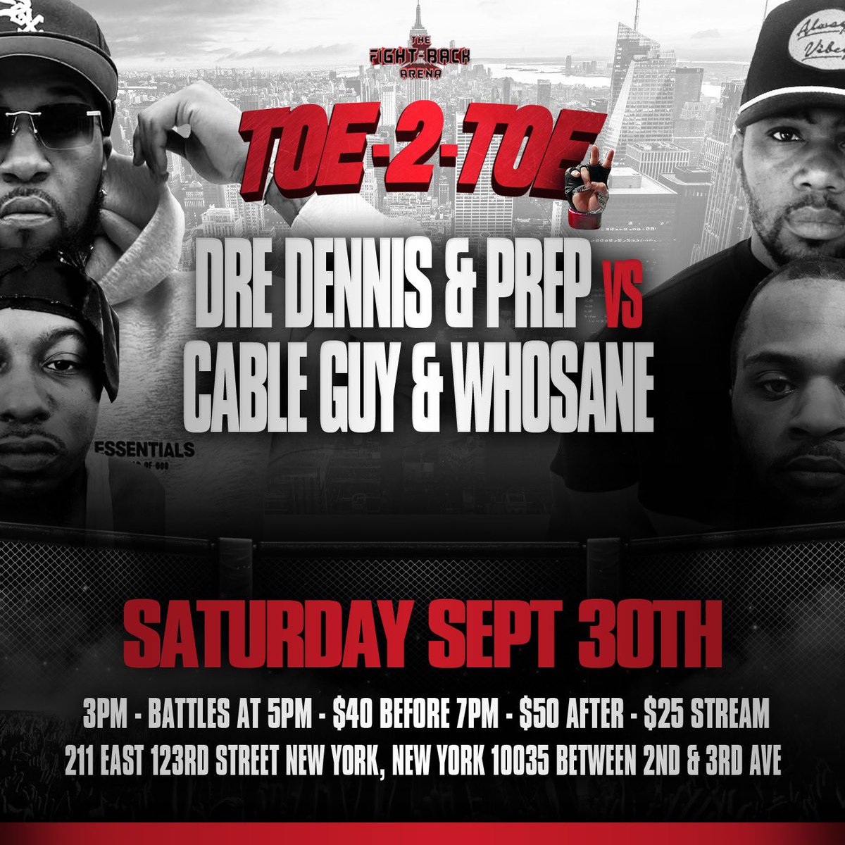 Mo__Mula's tweet image. $30 EARLY TICKETS ON SALE NOW THRU SEPT 15th‼️ LIVE STREAM ACCESS FOR $25 ON SALE NOW‼️ DONT MISS THIS ‼️
#FBA #TOE2TOE #FIGHTBACK