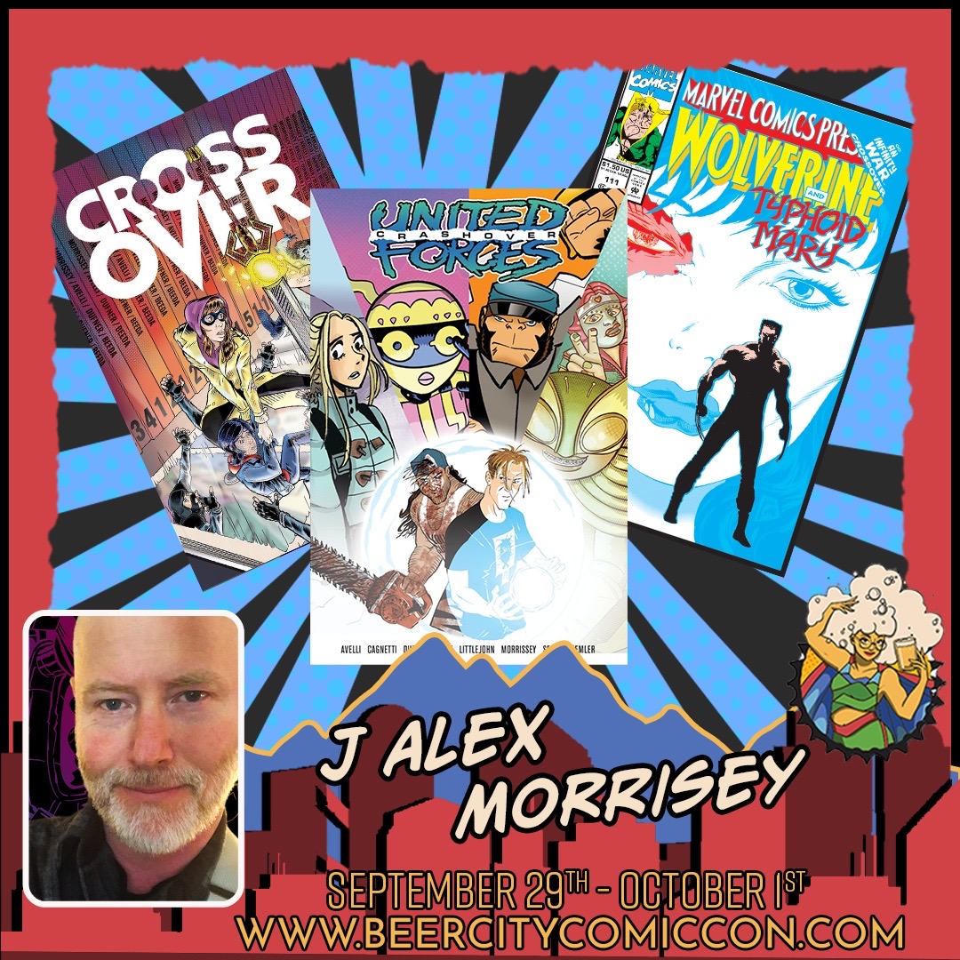 beercitycomic's tweet photo. Announcing the fantastic presence of J Alex Morrisey at our event! 🌟 Join us to meet the talented comic book artist and share in the excitement. See you there! #JAlexMorrissey #ComicConGuest #EventBuzz 🎨🚀 https://t.co/inQCJaDLVK