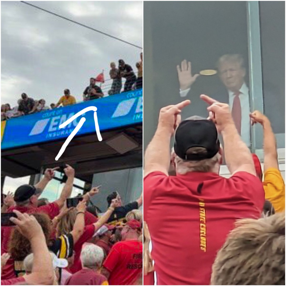 RealJohnSandor's tweet image. This is what desperation looks like. DeSantis supporters &amp;amp; liberals were so rattled by the thunderous welcome President Trump received in Iowa that they're in a state of denial and panic so much so they have resorted to deception🤦‍♂️
                         👇
#MAGA
#Trump2024