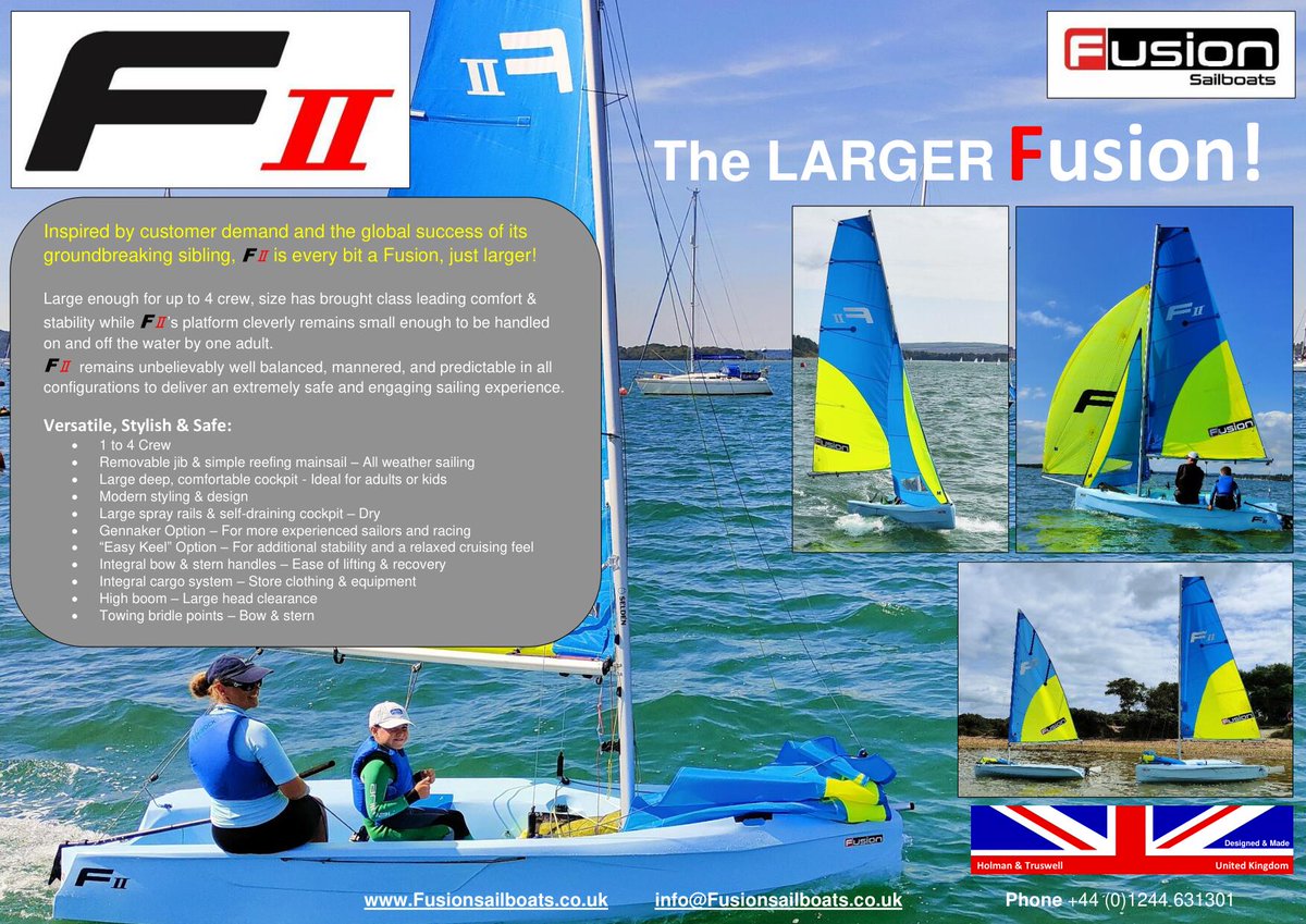 FII has arrived!! fusionsailboats.co.uk
Fusion 2 - World Debut At Southampton Boat Show 15th to 24th September 2023. #SIBS23
Come and see us on our Stand No: D049 in the Dinghy Zone. #dinghy #Sailing #fusion #fusionsailing #fusiondinghy