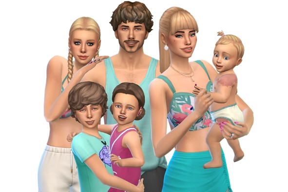 j_e_n_n_e_h's tweet image. I just shared The Parker Family Household on #TheSims4 Gallery! #ShowUsYourSims #PoolsideSplashKit Gallery ID - SakuraLeon
