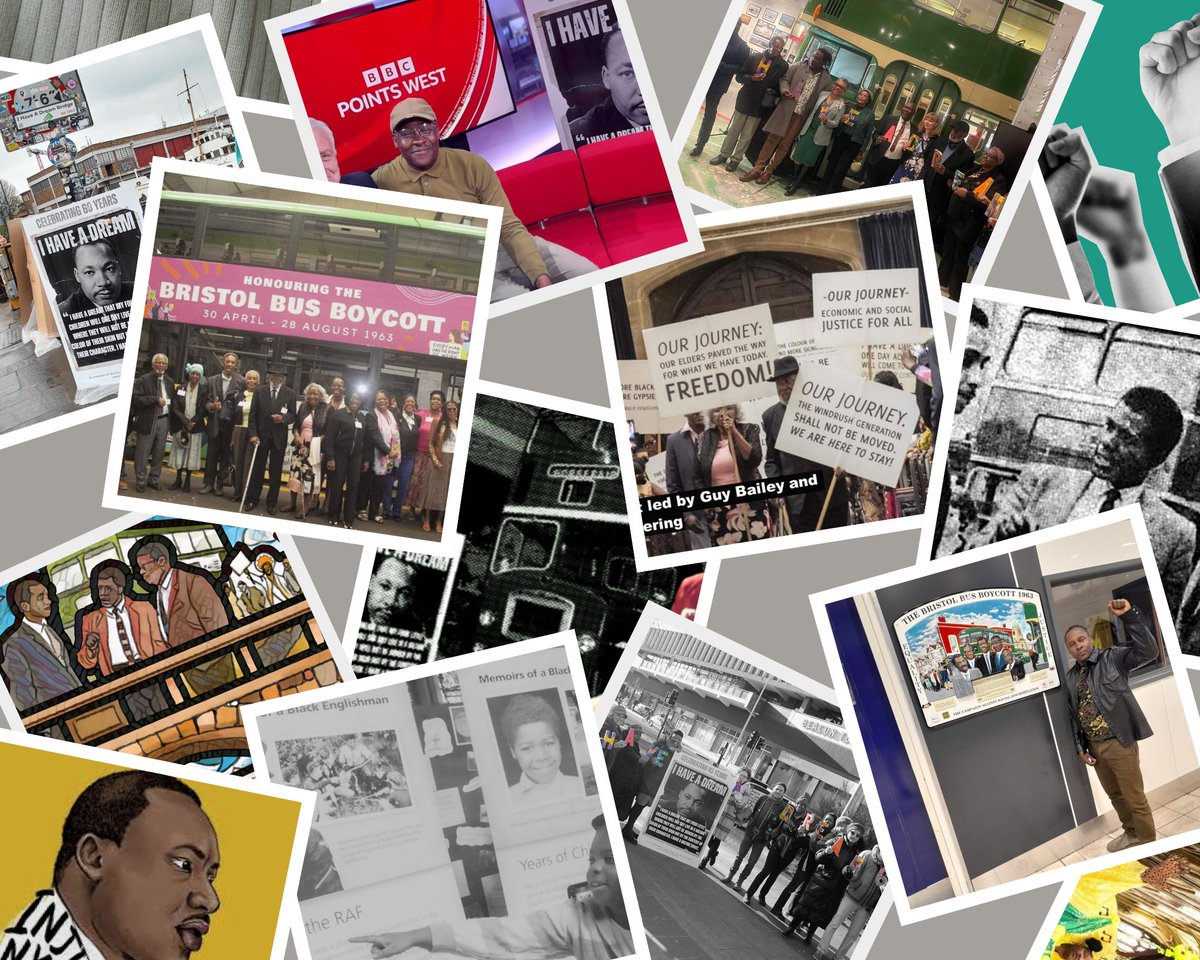 julzBrizzle's tweet photo. So far, the Big #BristolBusBoycott Takeover has said a #BigThankYou to the boycott pioneers; Wrapped a double-decker bus; Unveiled new stained-glass windows; Produced a street mural with ltd edition mugs; Had a fire-side chat with #GuyBailey. Toured our pop-up exhibition & more. https://t.co/MctmQmdfAI