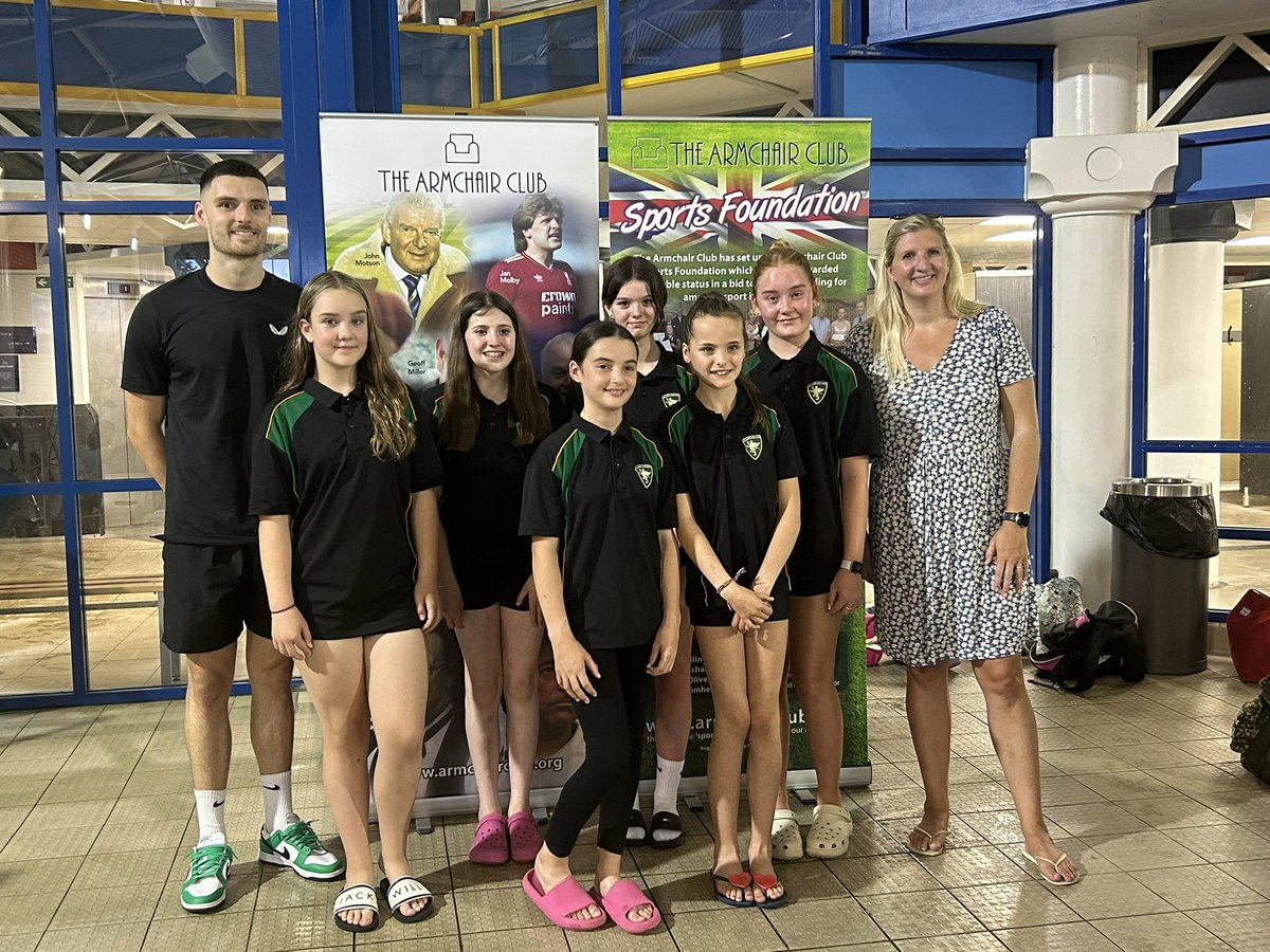BruntsPe's tweet photo. Huge congratulations to our first Brunts swimathon team who took part in the Armchair Club Sports Foundation event at Water Meadows on Saturday. They raised a fantastic £430 to support local charities and even got to swim alongside Olympic Champion Rebecca Adlington!! https://t.co/KC4Sy3cmWB