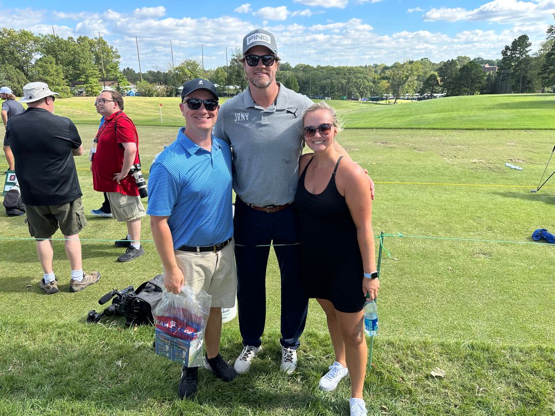 Coach_Purcell's tweet photo. Came to see John Daly (he withdrew from the tournament), left seeing and meeting Craig Berube, Ozzie Smith, Chris Pronger, Robert Thomas, and Steve Ott at the Ascension Charity Classic yesterday!! https://t.co/hdEuewQxU6