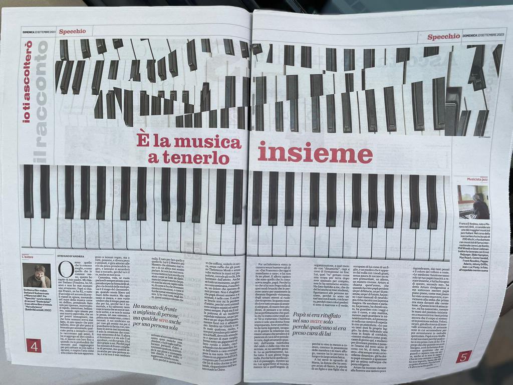 BaldiniCastoldi's tweet image. Oggi nell’inserto #Specchio de @LaStampa un bellissimo pezzo del nostro autore Stefano D’Andrea (“Mai sulla bocca”) dedicato al tema della cura e a suo padre Franco.