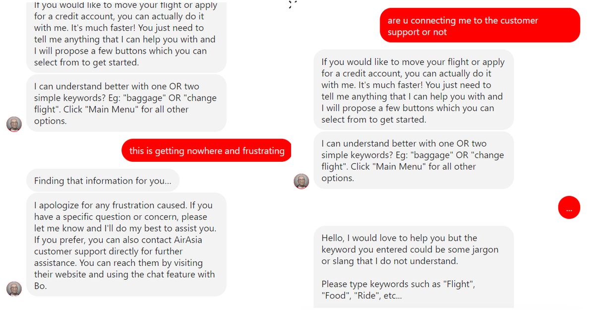 siilw's tweet photo. message once I told him to connect me to AirAsia customer service! I'm currently breathing fire while typing this and @tonyfernandes_ &amp; Wan Yusof should be ashamed for introducing Bo the Disgraced.
I feel dumb typing my responses (attached photos) to Bo... https://t.co/NpkiFWtsE7
