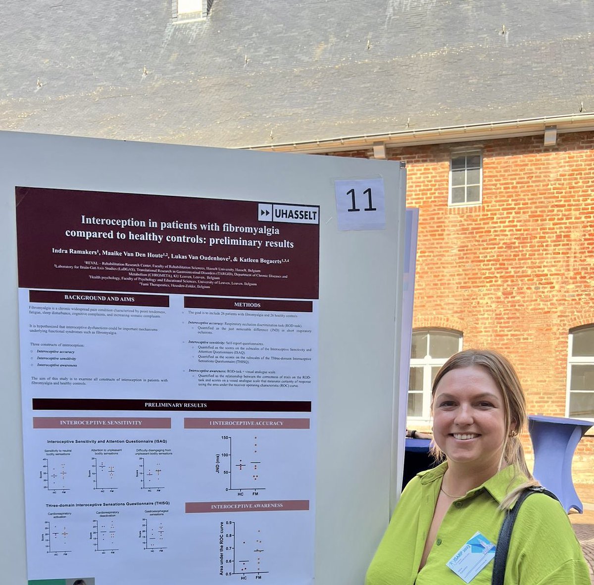 Really enjoyed being part of the #ISARP2023 conference and presenting my preliminary results on interoception in patients with fibromyalgia compared to healthy controls. 🫁🧠 Thank you to all @isarpmembers for the interesting talks. See you next year! <a href="/REVALResearch/">REVAL Research</a>
