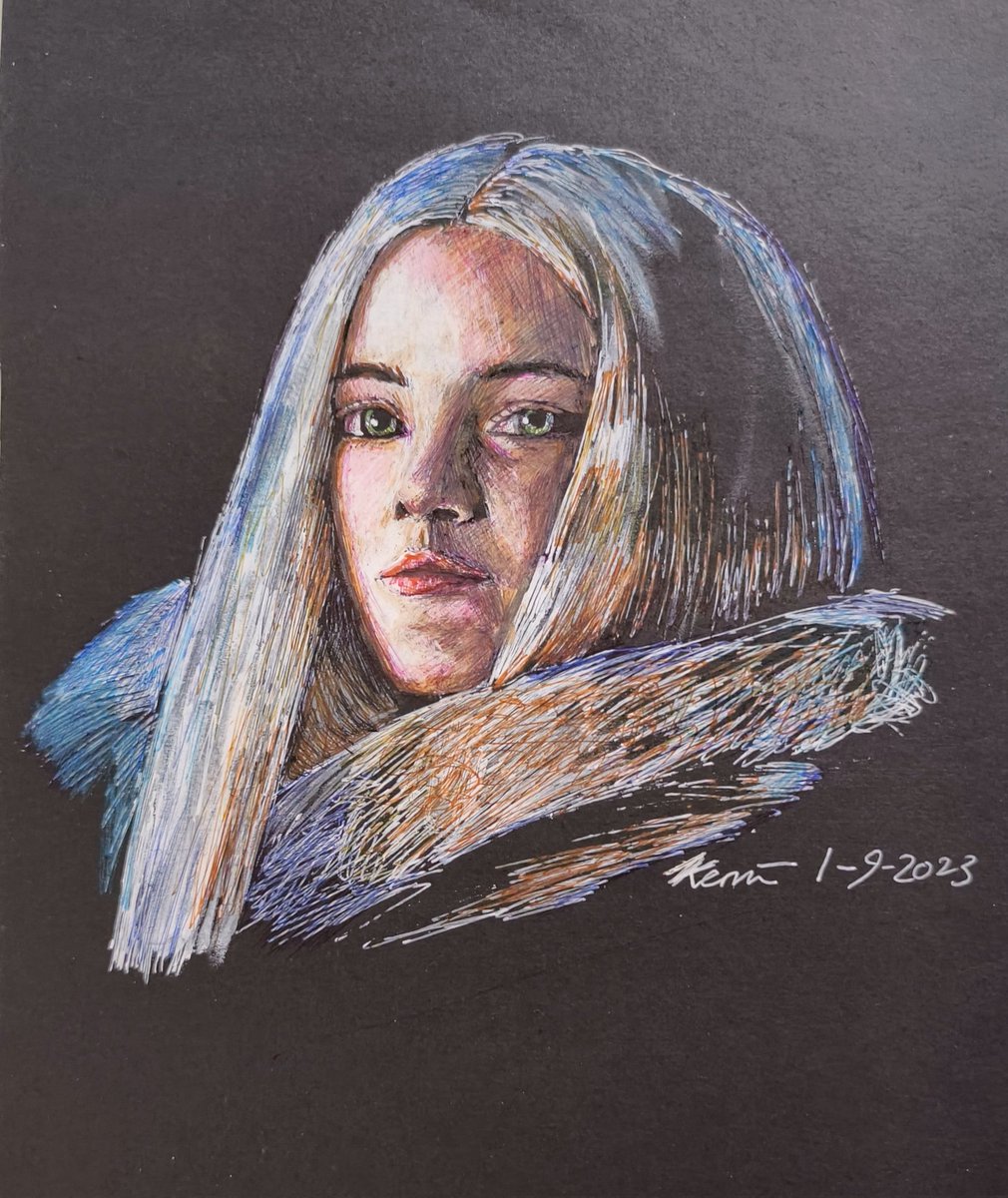 KerrinWinona's tweet image. Sketch of Ciri from the Witcher (by kerrin Winona) 
Tools: colored pen on black paper

Hello friends, I draw Ciri from the witcher. She is played by Freya Allan in the series, do you like the film? 

You can watch the drawing process on here
youtu.be/WxHJ3cpvhvI?si…