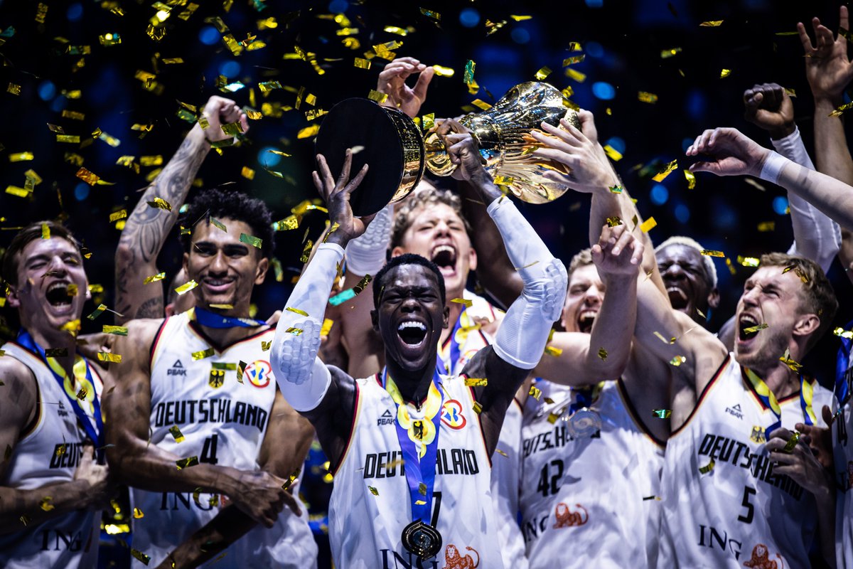 Undefeated. World Champions. 🏆

🇩🇪 81-63 🇯🇵
🇩🇪 85-82 🇦🇺
🇩🇪 101-75 🇫🇮
🇩🇪 100-73 🇬🇪
🇩🇪 100-71 🇸🇮
🇩🇪 81-79 🇱🇻
🇩🇪 113-111 🇺🇸
🇩🇪 83-77 🇷🇸

#FIBAWC x #WinForAll