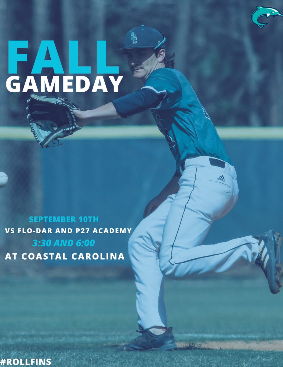 The Fins take the field for the first time this fall!

🆚: Flo-Dar and P27 Academy
📍: Coastal Carolina
🏟: Spring Brooks stadium 
⏰: 3:30 and 6 pm

#RollFins #1296