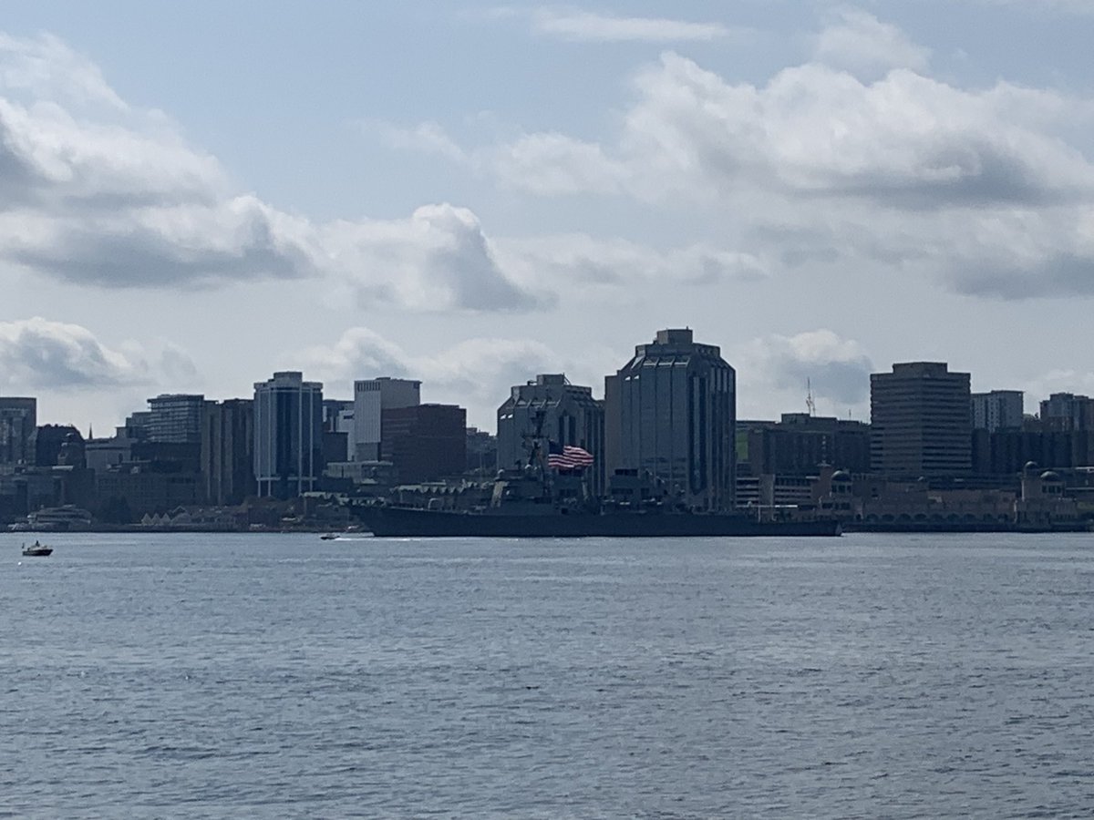 sfcoaks's tweet photo. Great view from Alderney Landing of the Parade of Ships #HFXFleetWeek https://t.co/m69sCP7Zca