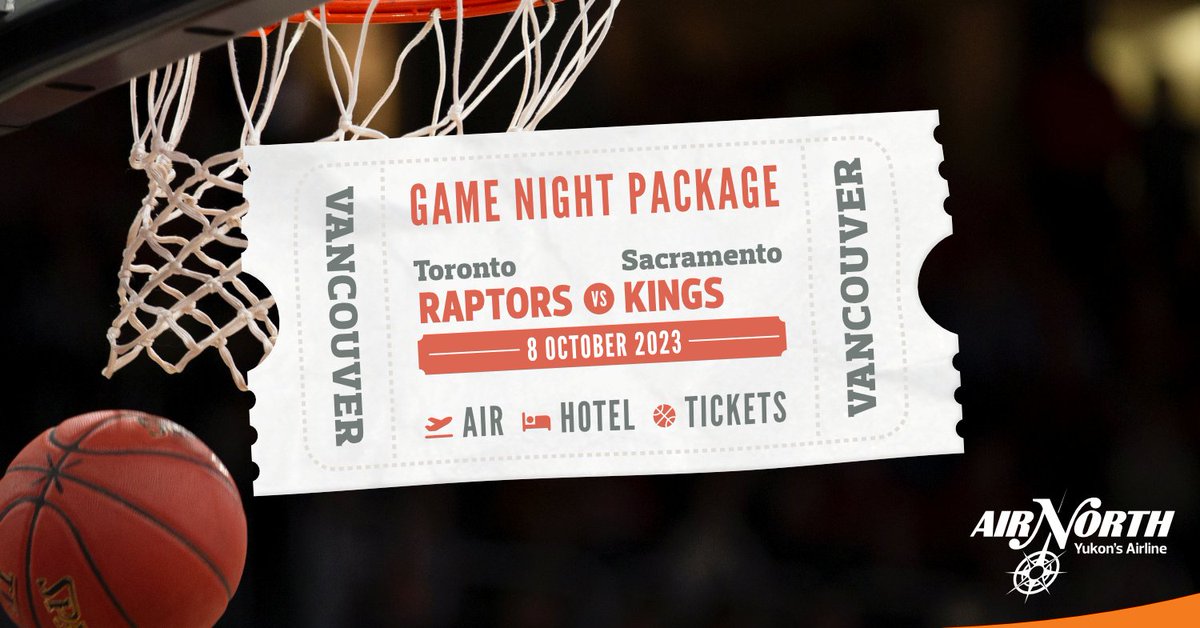 Watch the pre-season showdown between the Toronto Raptors and the Sacramento Kings in Vancouver on October 8 with a travel experience smoother than a Pascal Siakam drive through the paint - our package includes air, accommodation and game ticket! Visit https://airnorth.packages