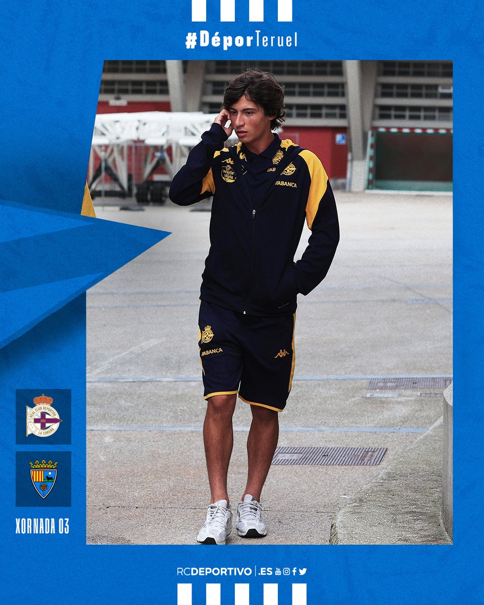 RCDeportivo's tweet photo. #OsNosos xa chegaron a #ABANCARIAZOR para o #DéporTeruel da 3ª xornada de #PrimeraFederación, ás 19:30 h. en 📺 FEF TV! https://t.co/JUFHC8cJz2