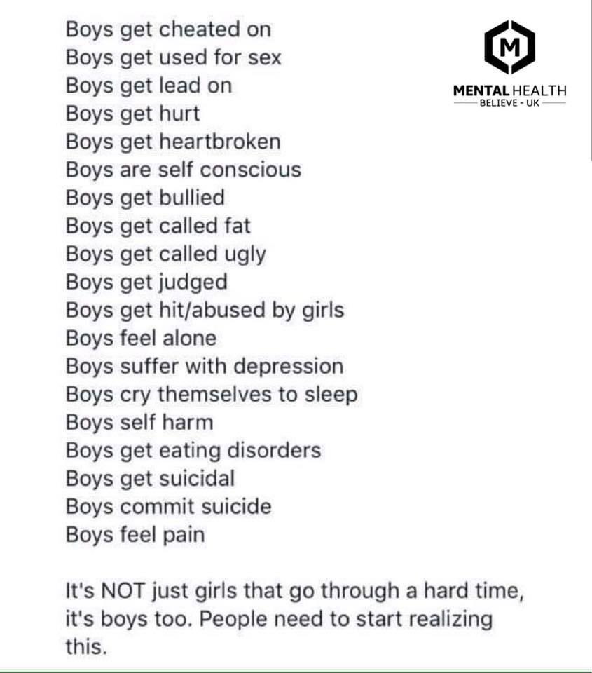 Men’s mental health matters 💜