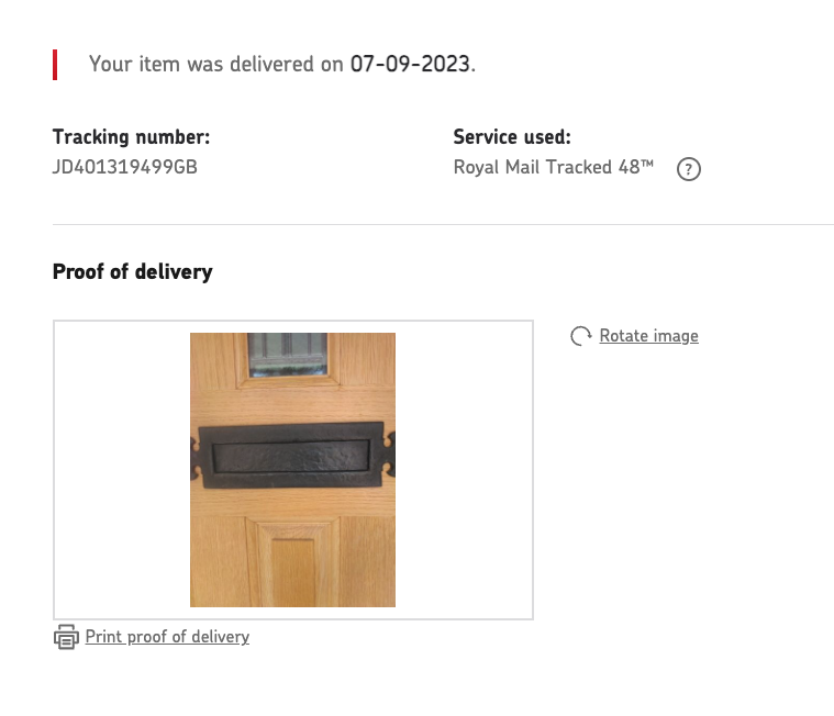 Hi @RoyalMailHelp - one of your colleagues lobbed a fragile package over a 6ft high gate a couple of days ago - but logged a photo of our letterbox as 'proof of delivery'. Can you log this as a complaint please. Thanks.