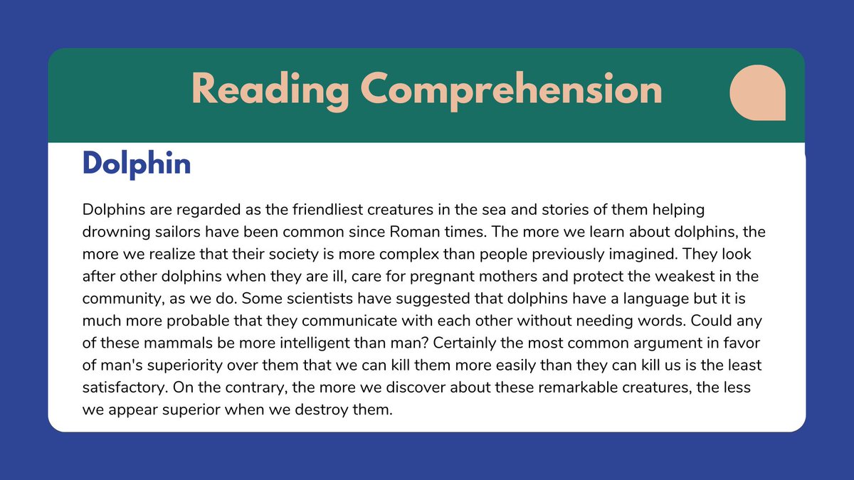 Remember to read it out loud!

🐬🐬🐬
#englishlearning  #lesinggrisprivat #lesinggrisonline #lesonline #kursusinggrisonline #kursusonline #lesinggris #lesinggrisbandung #dirumahsaja #belajaronline #kursusinggrisbandung #onlineenglish #grammar  #inspiration