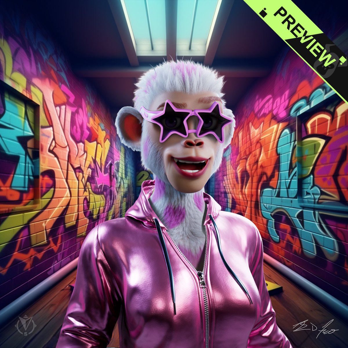 ShibSkywalker's tweet image. #ApeTraitOfTheDay celebrating New York Fashion Week @nyfw