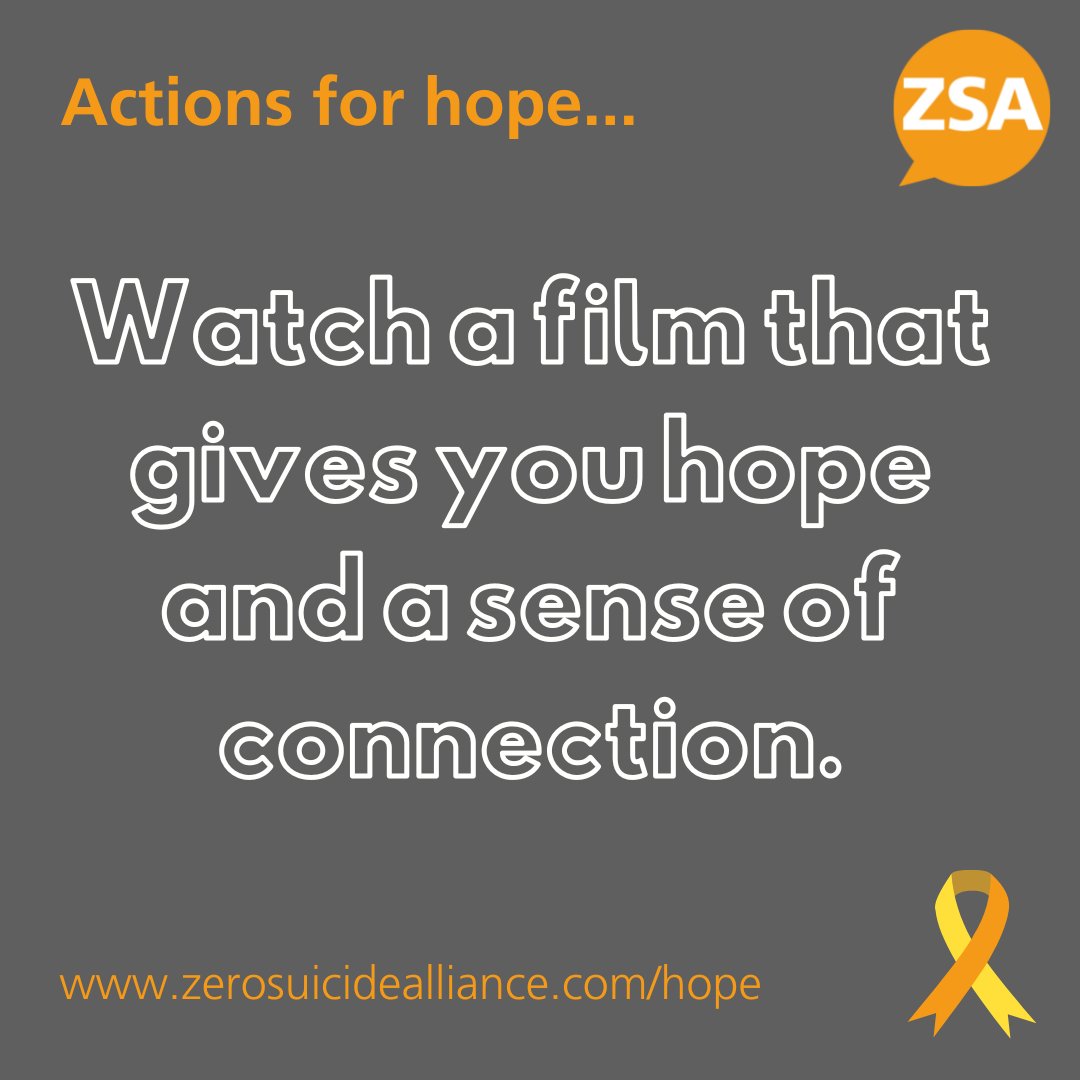 Zer0Suicide's tweet photo. #CreateHopeThroughAction
Watch a film that gives you hope, comfort and a sense of connection.
Need a little #FilmInspiration, check out some of these suggestions 👇
https://t.co/x5daTISscd
#WorldSuicidePreventionDay #WSPD #WSPD2023 #Hope https://t.co/LVKGYZFAZx