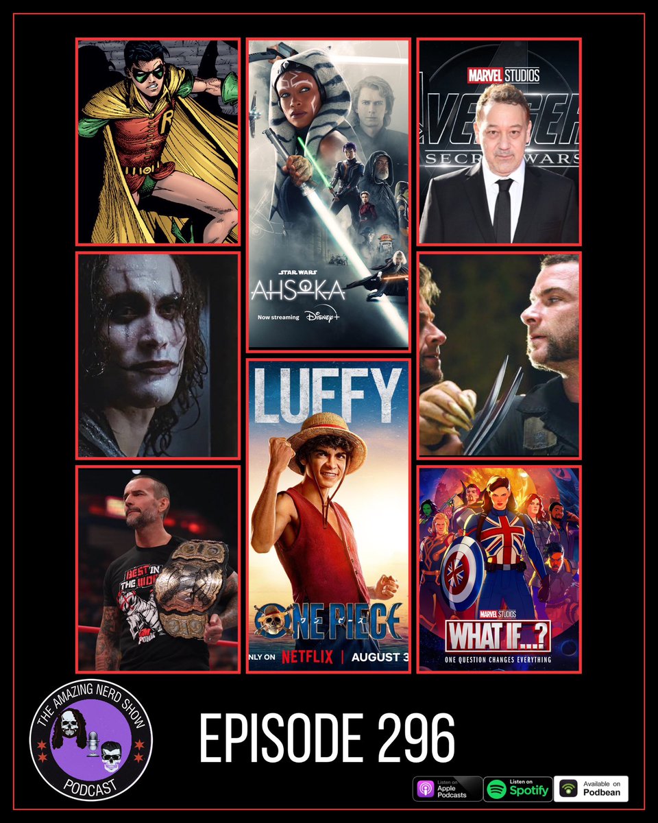 New! Ep 296! This week we breakdown Ep 4 of #Ahsoka&amp; review #ONEPIECE ! Talk all the latest news &amp; rumors from #DC #Marvel &amp; #Horror! Plus the fall out from #AEW #AllOut! #mcu #PodernFamily #starwars #podcast 
Podbean:bit.ly/3EtFrpv
Apple:goo.gl/kLt2S6