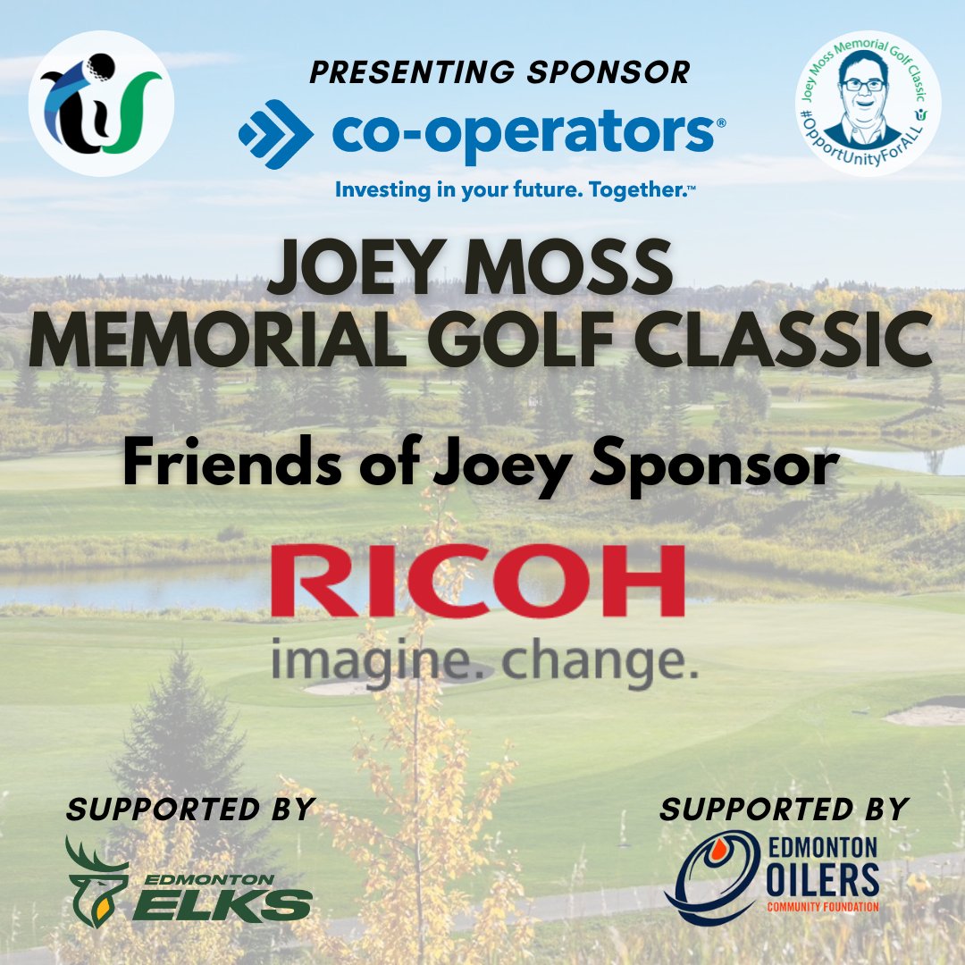 We're thrilled to announce another one of our sponsors for the upcoming Joey Moss Memorial Golf Classic: RICOH! Sign up now and join us as we celebrate Joey's life and legacy! ow.ly/KxCt50PIVwe
#joeymoss #winnifredstewart #edmonton #golflife #golfforjoey #golfforwinn