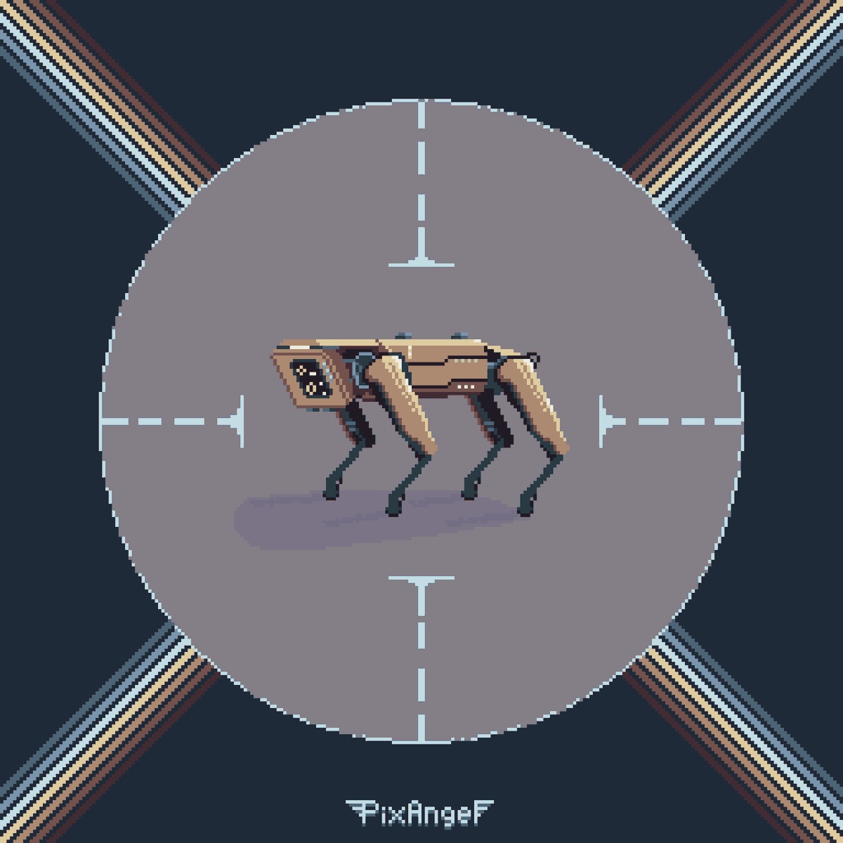 PixAngel43's tweet image. Robot on #4legs
@Pixel_Dailies 
#pixeldailies #pixelart #aseprite