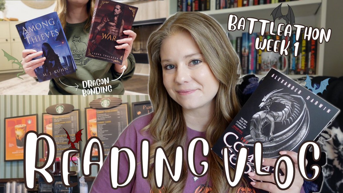 Battleathon's tweet image. I bonded with all the dragons! Week One reading vlog! And current standings

youtu.be/GsQViNIAlSM