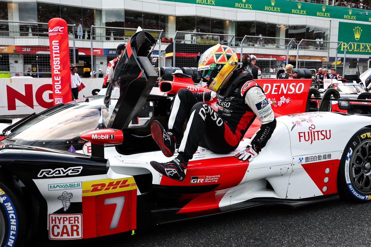 #6HFuji winners and a one-two victory to wrap up the manufacturers title - a great day for the team! @kamui_kobayashi @pechito37 and everyone at @TGReurope did an awesome job once again 🙌 #6HFuji #WEC #ToyotaGAZOORacing