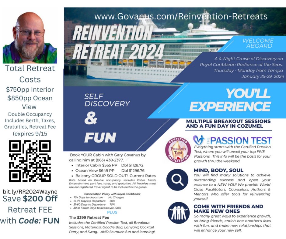 WayneLeiss's tweet photo. Hurry! You don't want to miss this weekend away! Chock full of fun and ways to uplift your mind, body, and soul. I will present on using strengths to act authentically.  Save $200 on the retreat fee with the code FUN if you book by 9/15.  Link below.  #AdventuresInConnection https://t.co/JwW4DR3Ch6