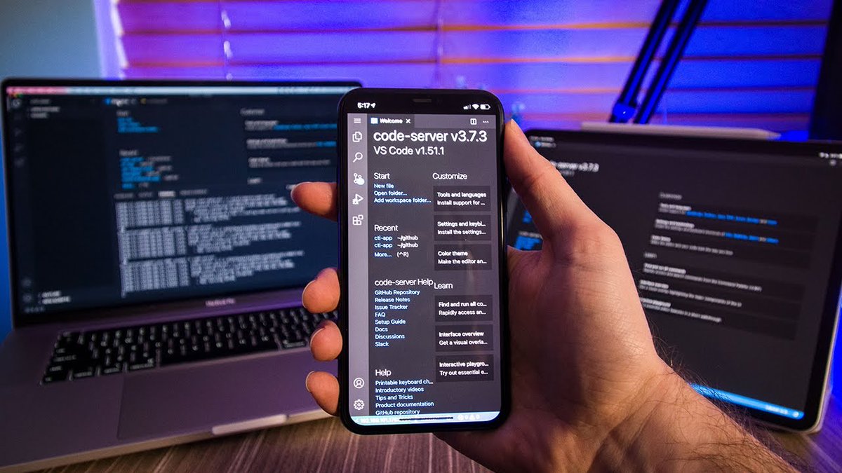 01xcoder's tweet image. You : dont have a PC or laptop to audit /hack smartcontracts !
Me :
- 8GB Android phone
-16GB linux virtual machine on the cloud with vscode(free).