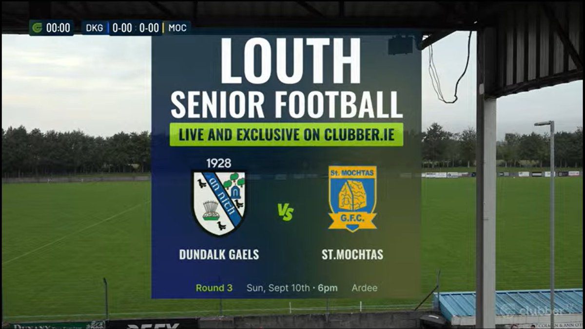 FINAL GAME OF THE WEEKEND: 

We are LIVE from ARDEE for Round 3 of the @louthgaa Senior Football Championship🏆

@dundalkgaels 🆚 @StMochtas1934 
 
Throw in is at 6pm 🕒   

Watch it NOW on Clubber TV 👇
🔗 clubber.ie
