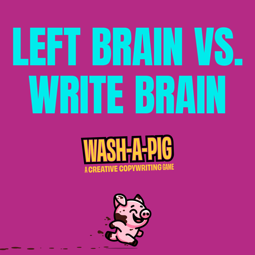 washapig's tweet image. Choosing sides? We&apos;re all in for the write brain! ✍️  Coming to Kickstarter on September 19th! Follow now so you don&apos;t miss out: loom.ly/zQKMBCM

#writebrain #copywriting #creativeadvertising